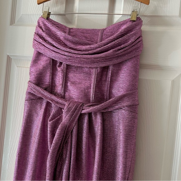 Showpo Strapless Purple Dress - Picture 11 of 12